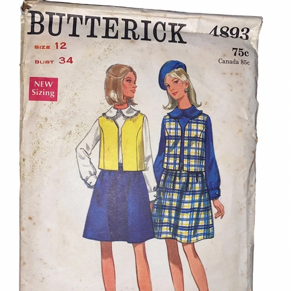 Vintage dress sewing pattern